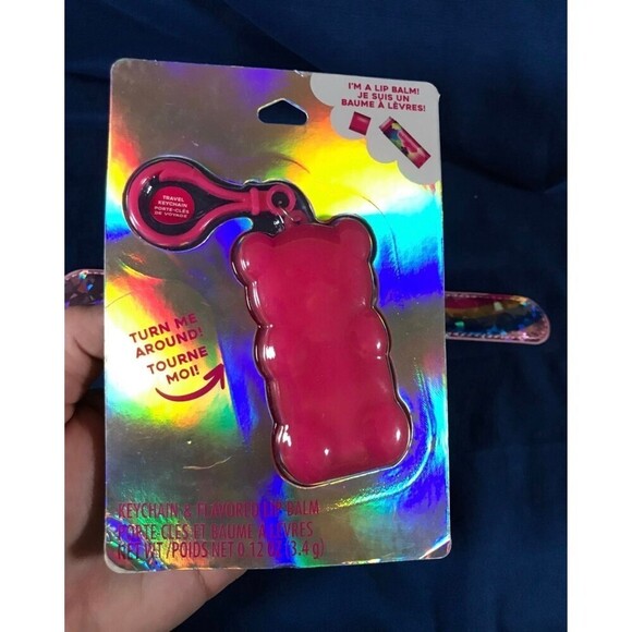 Teddy Bear Lip Balm Holder and Snap Bracelet Girls Bundle - Picture 2 of 6